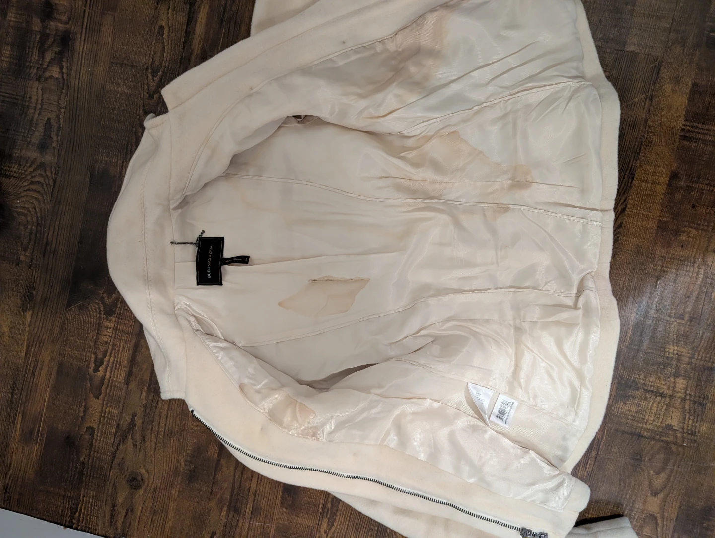 BCBGMAXAZRIA Cream Wool Blend Jacket - photo 2