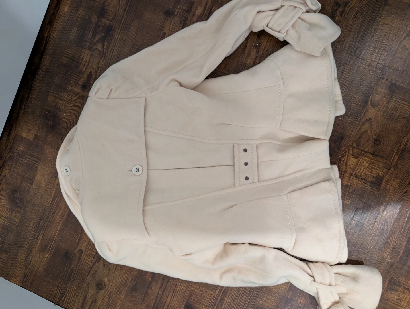 BCBGMAXAZRIA Cream Wool Blend Jacket - photo 4