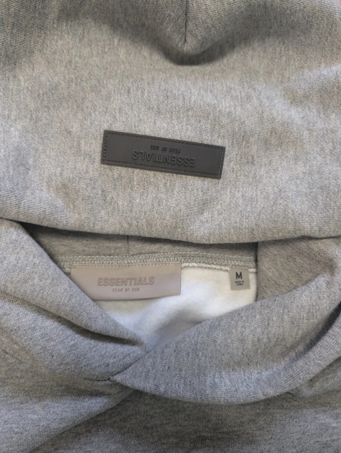 ESSENTIALS Fear of God Grey Hoodie Size M - photo 3