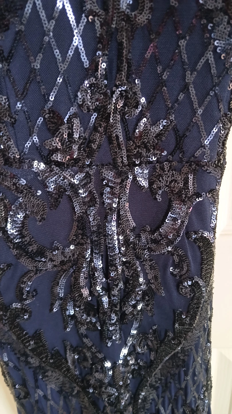 Lovely Day Sequined Navy Maxi Dress Size S - photo 4