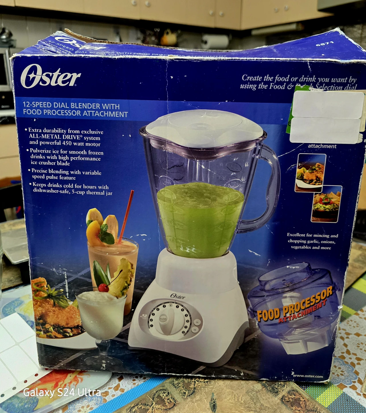 Oster 6871 12-Speed Dial Blender w/ Food Processor Attachment