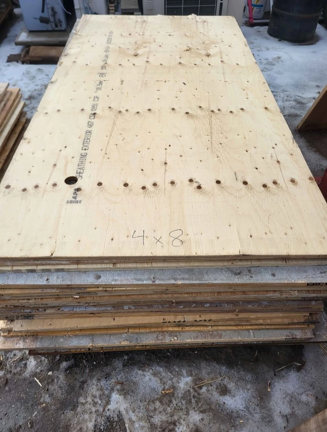 Stack of 4x8 Plywood Sheets