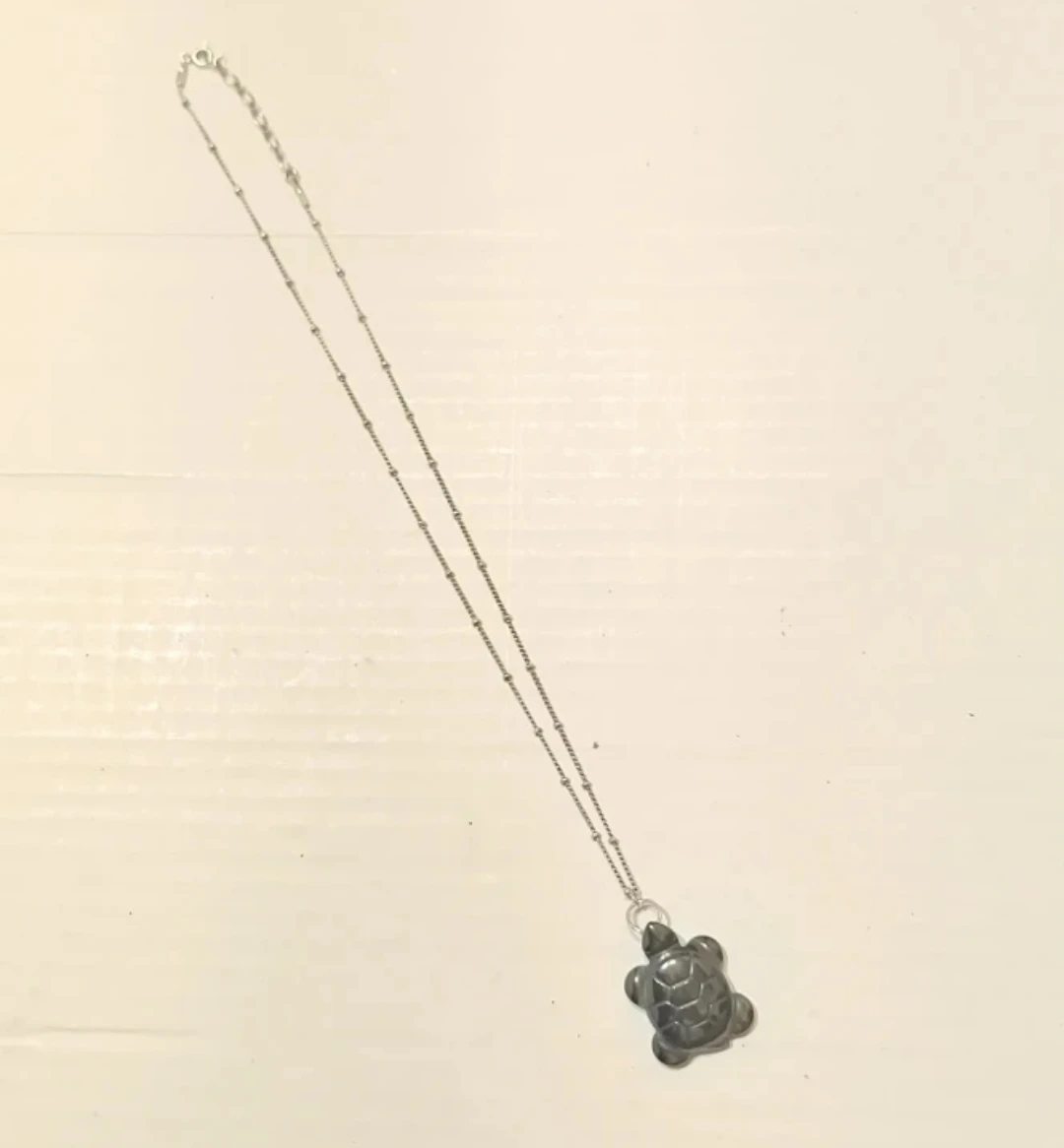 925 Sterling Silver Turtle Pendant Necklace - photo 3