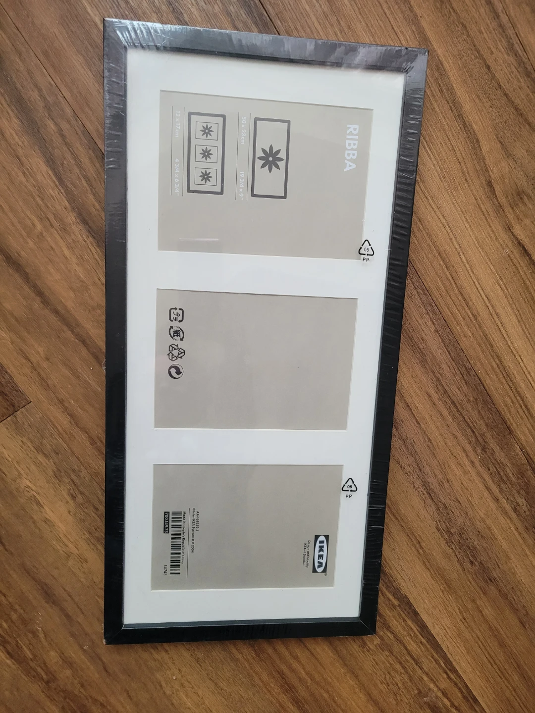 IKEA RIBBA Black Triptych Photo Frame