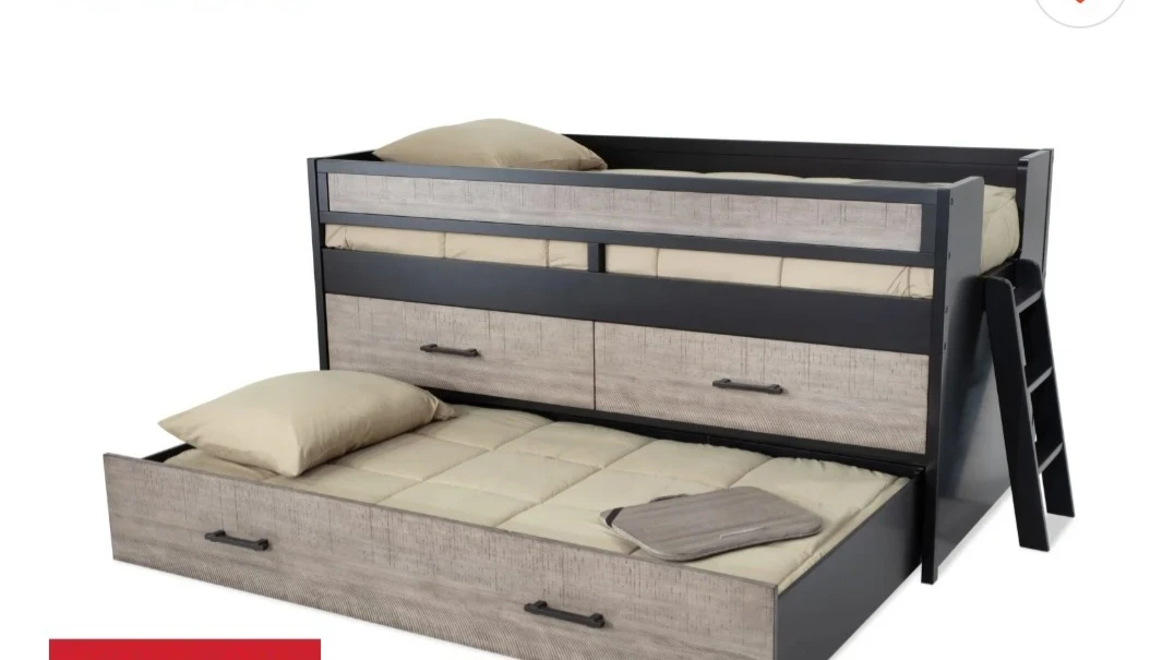 Twin Loft Bed with Drawers and Trundle