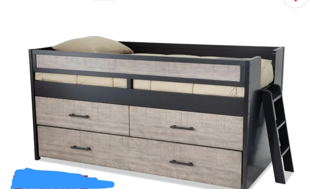 Twin Loft Bed with Drawers and Trundle - photo 2