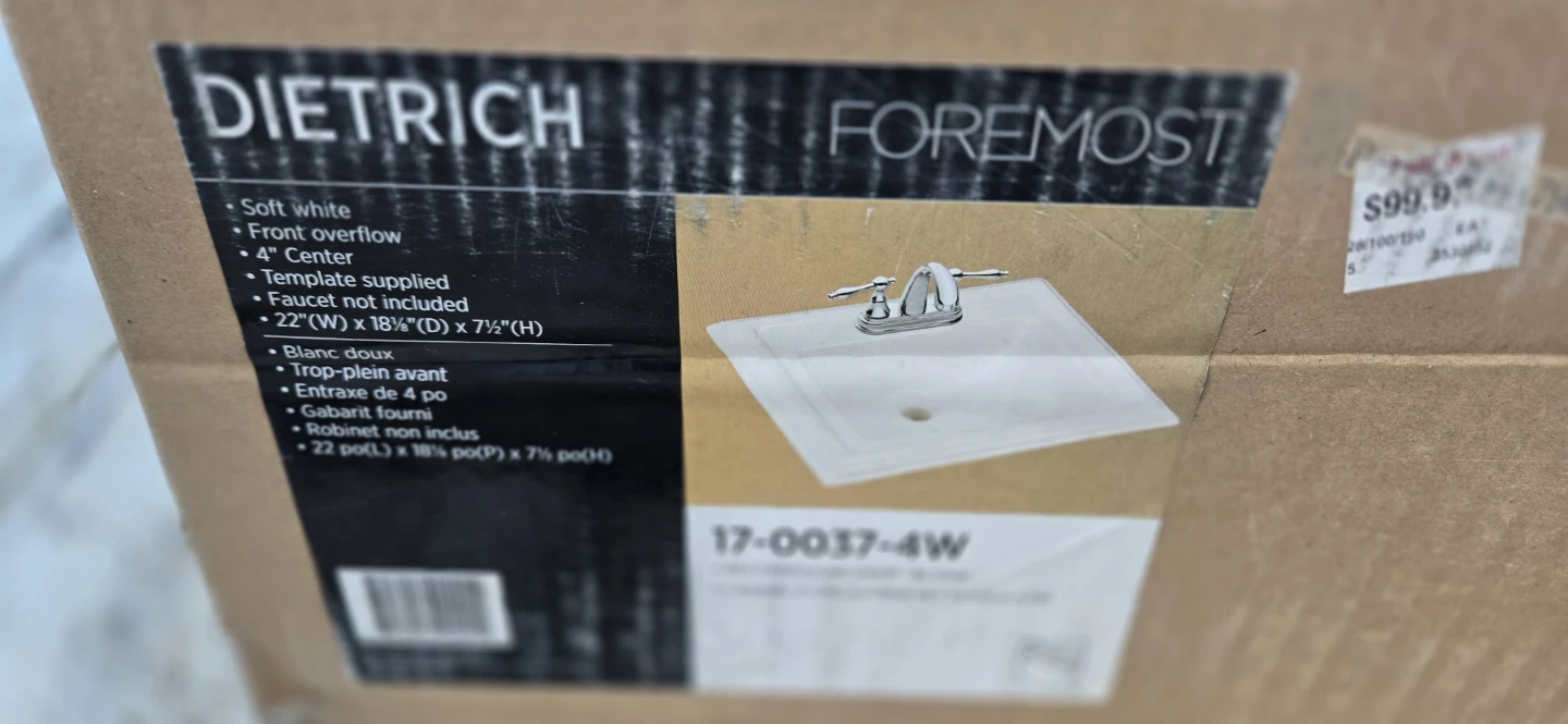 DIETRICH Foremost Rectangular Drop-In Sink
