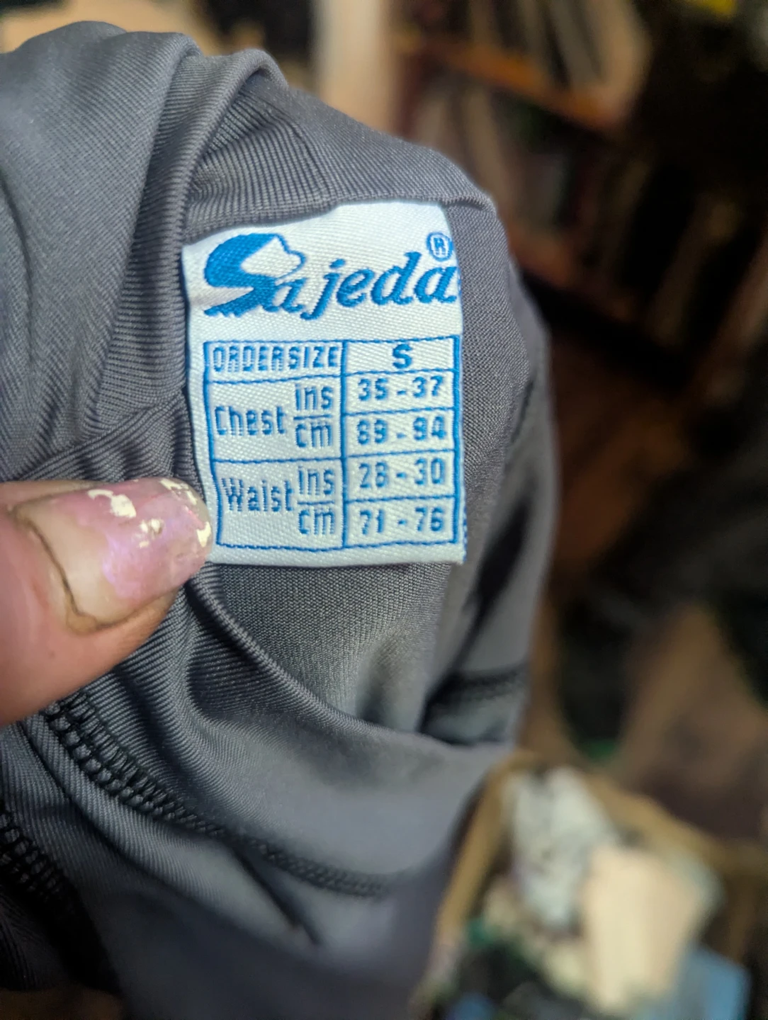 Sajeda Long Sleeve Hoodie Top Size S Grey - photo 3