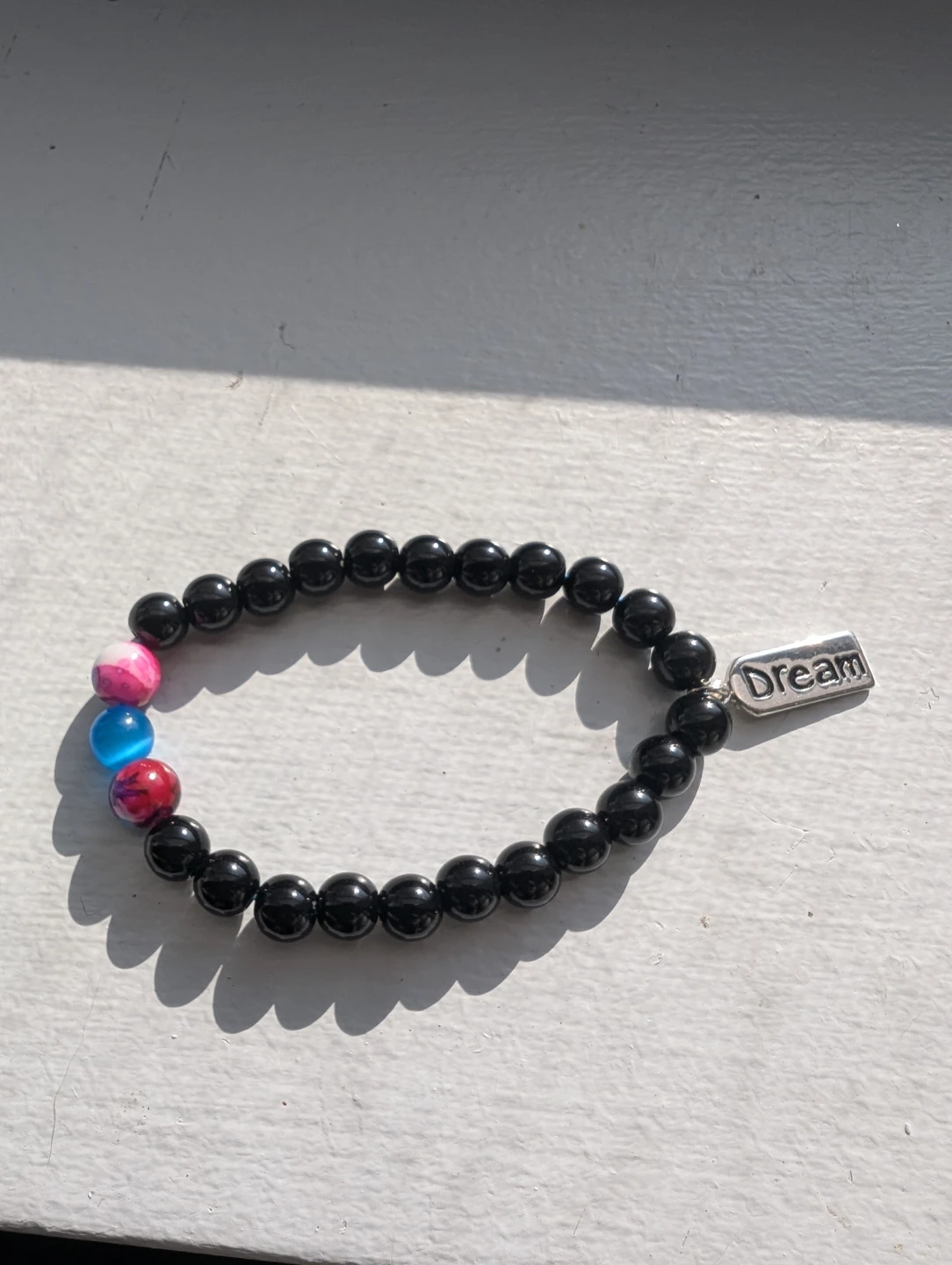 Hand-made Beaded Bracelet with 'Dream' Charm