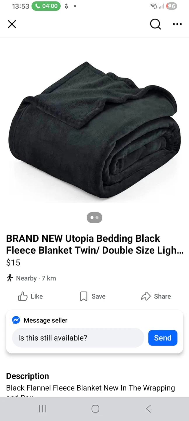 Utopia Bedding Black Fleece Blanket Twin/Double