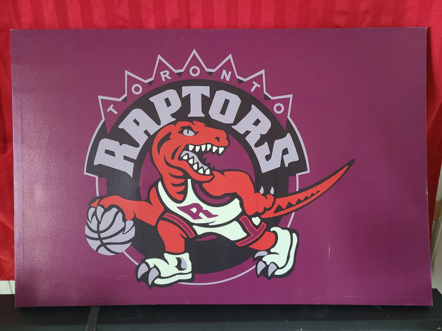 Toronto Raptors Vintage Logo Wall Art Canvas