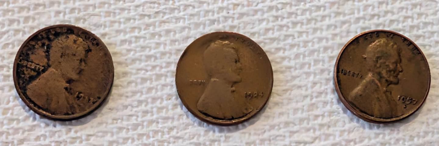 Mixed Lot of US Coins - 2 Quarters and 3 Pennies - photo 4