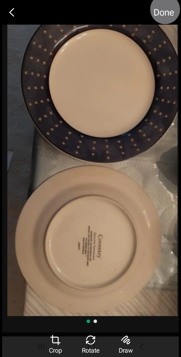 "Liberty" Salad Plates 8”stoneware 4pieces