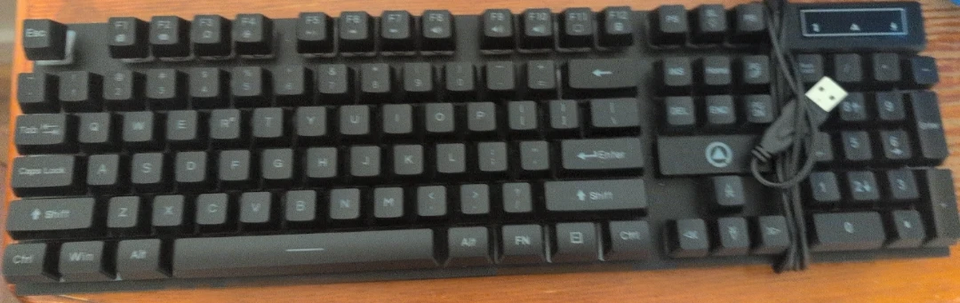 Black Gaming Keyboard with RGB Backlighting