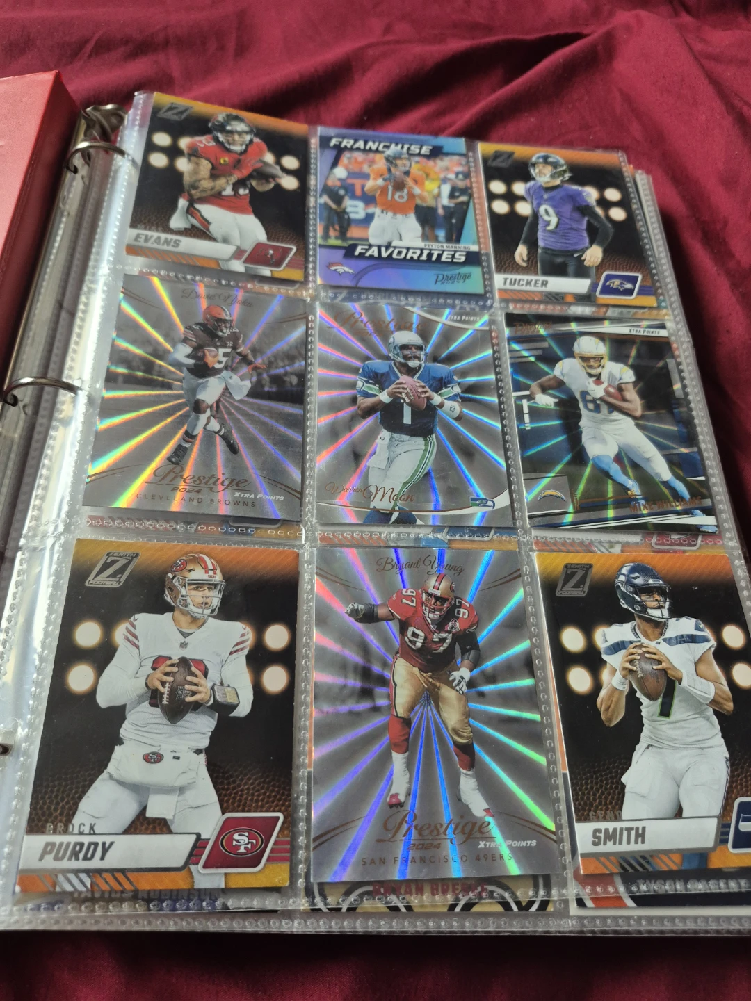 Collection of NFL Football Trading Cards