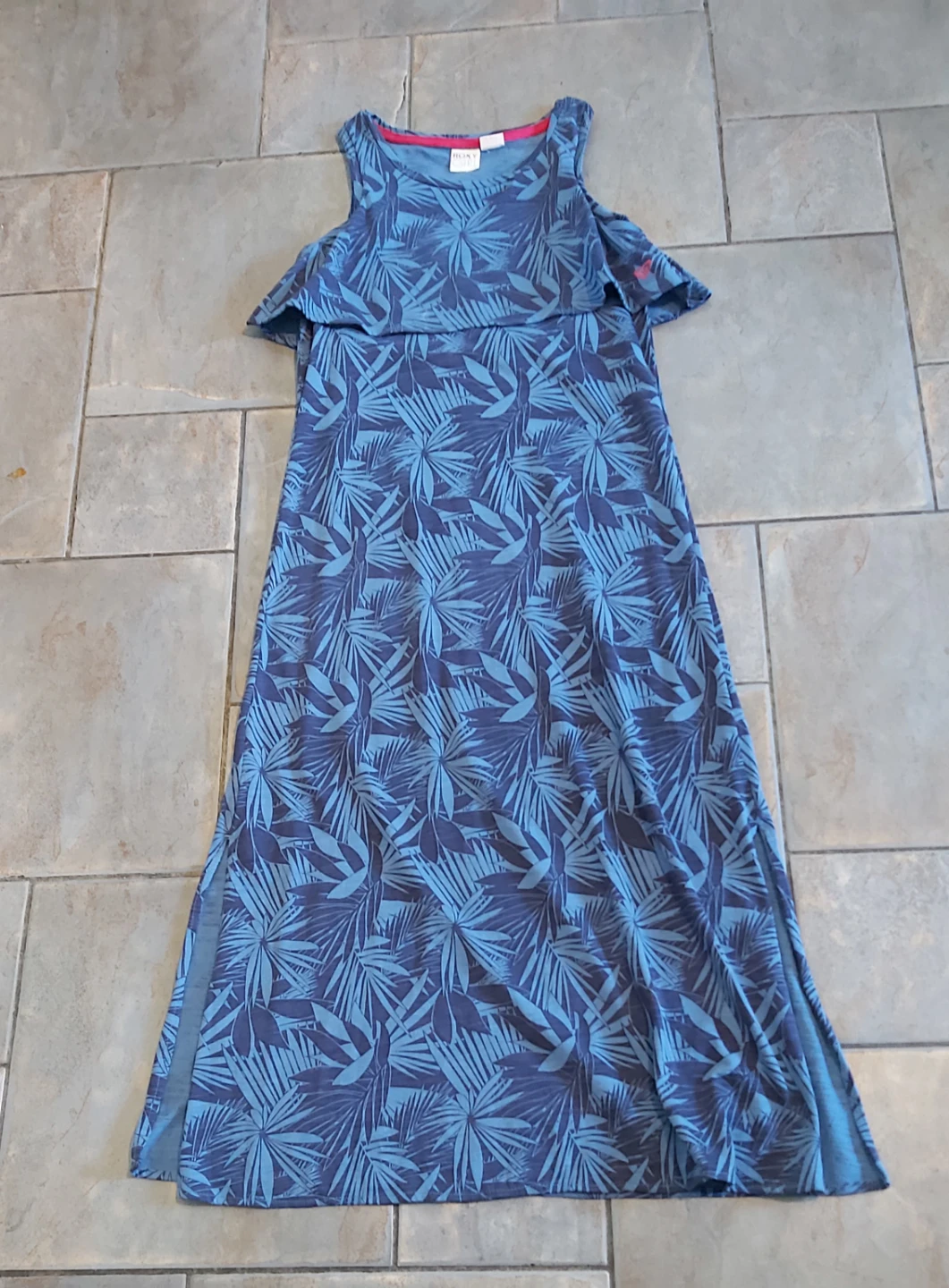 Roxy Girl Blue Tropical Maxi Dress - Size 12/14
