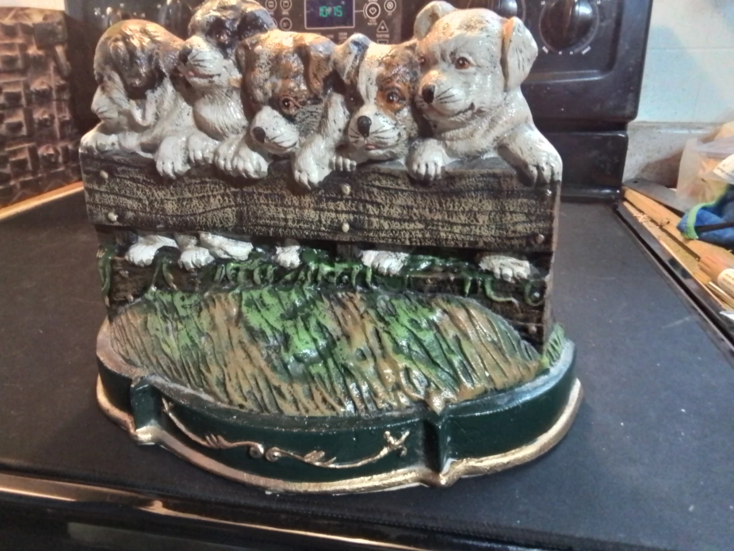 Antique Cast Iron Doorstop 11x8"