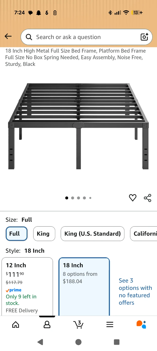 Full Size / Double LINENspA 8 Inch Hybrid and bed frame - photo 3