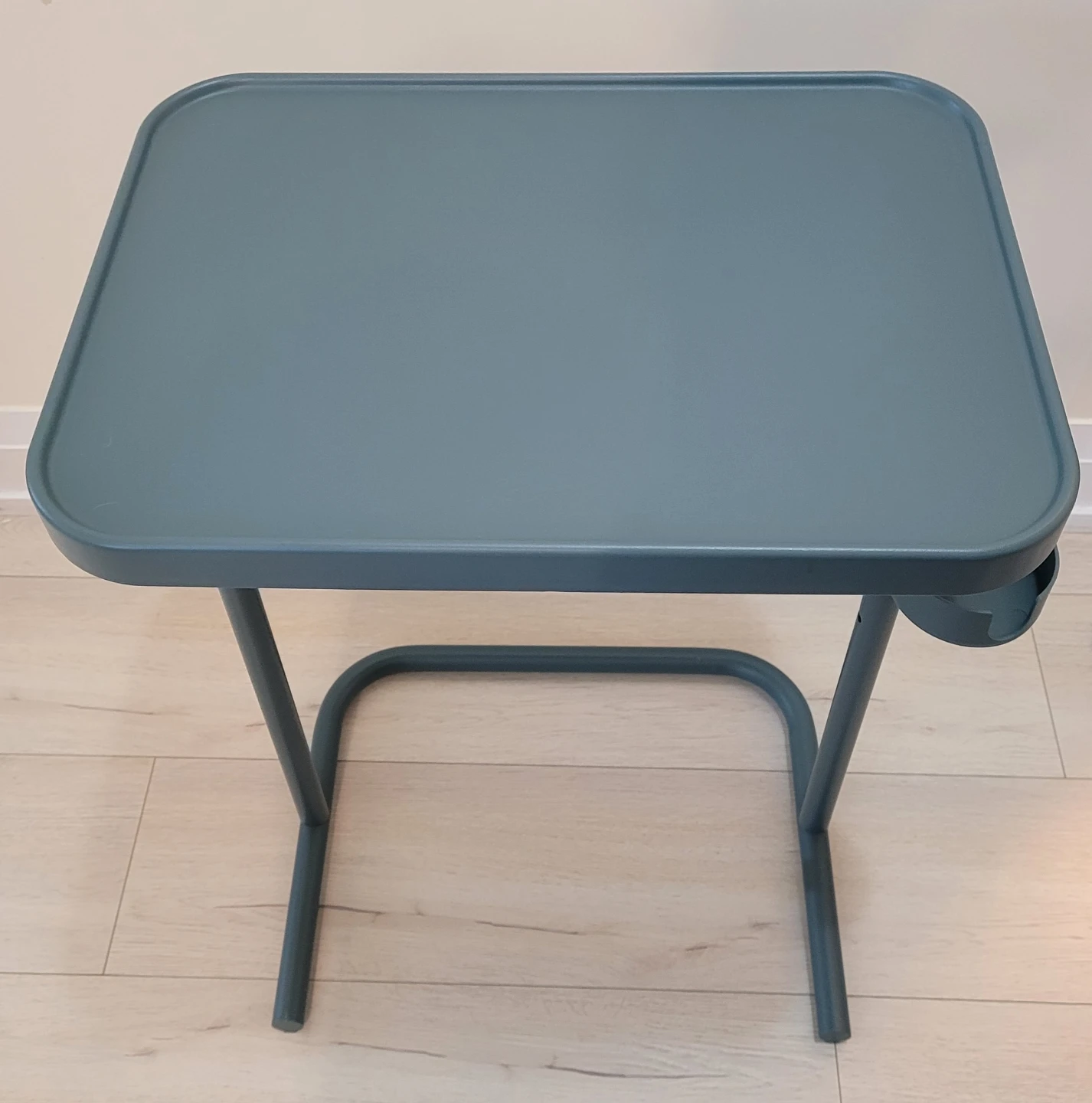 IKEA Blue Side Table with Cup Holder - photo 2