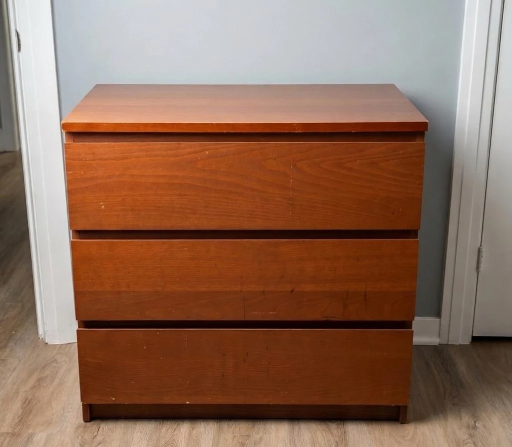 Wooden 3-Drawer Dresser