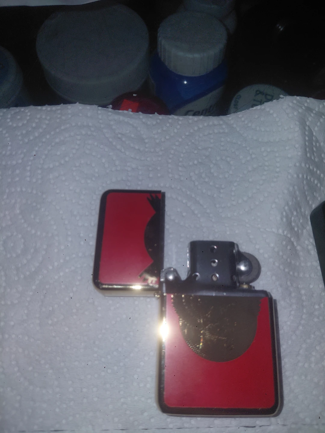 Red Zippo Lighter with Emblem