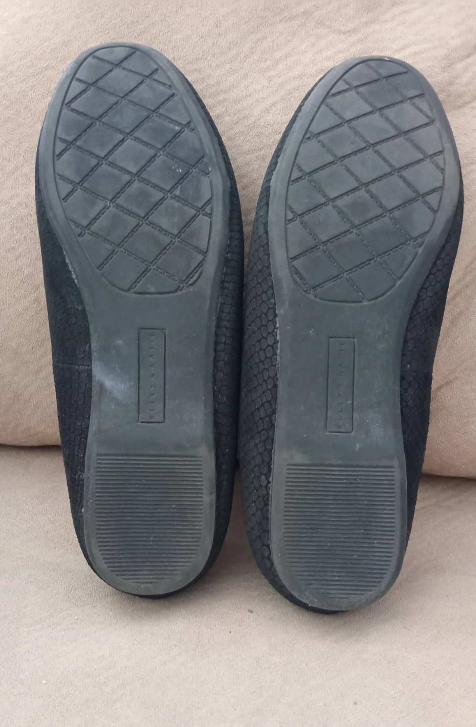Elly & Katie Black Snake Embossed Loafer Flats - photo 4