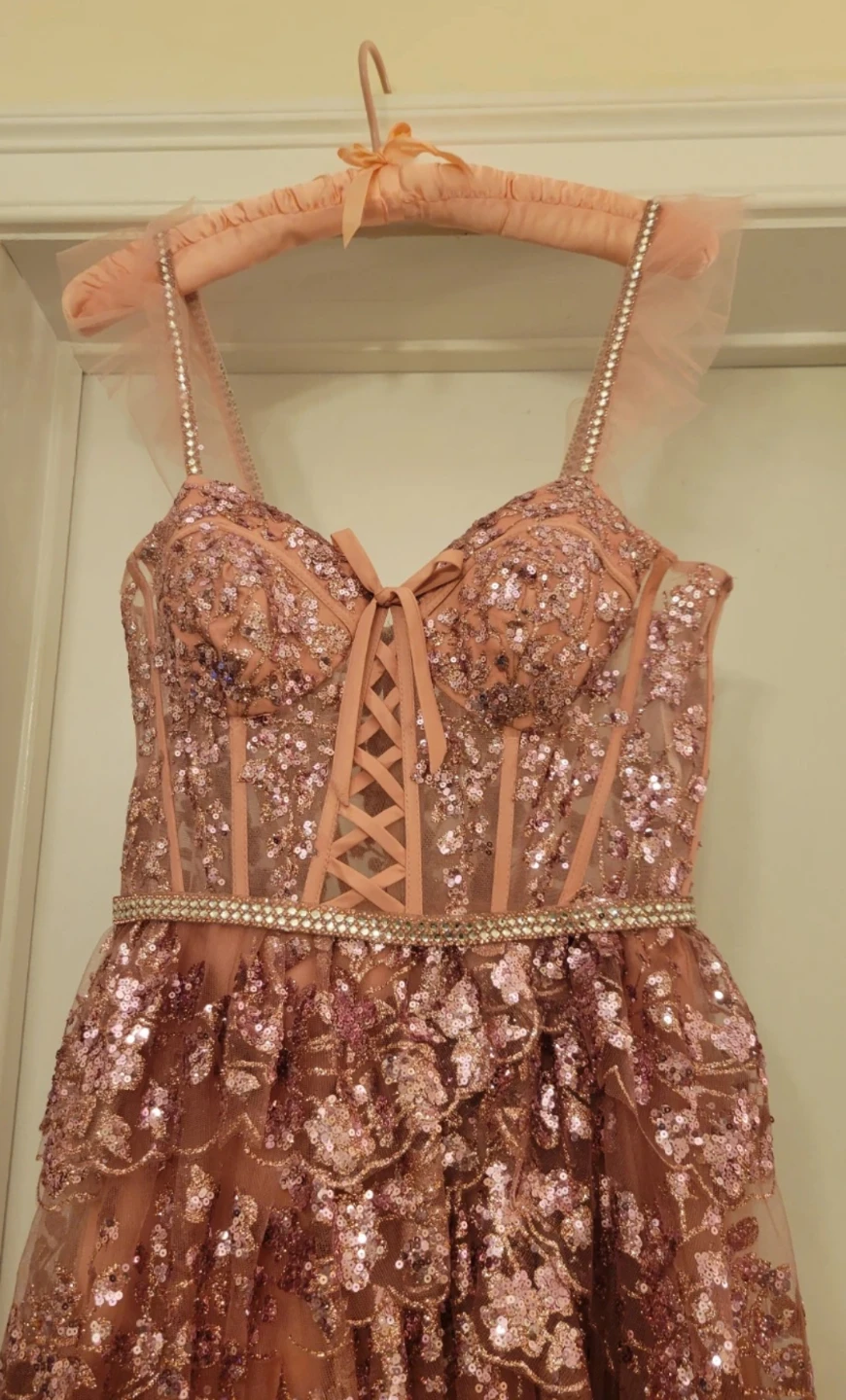 Camilla La Vie Pink Sequin Tiered Gown Size 4 - photo 4