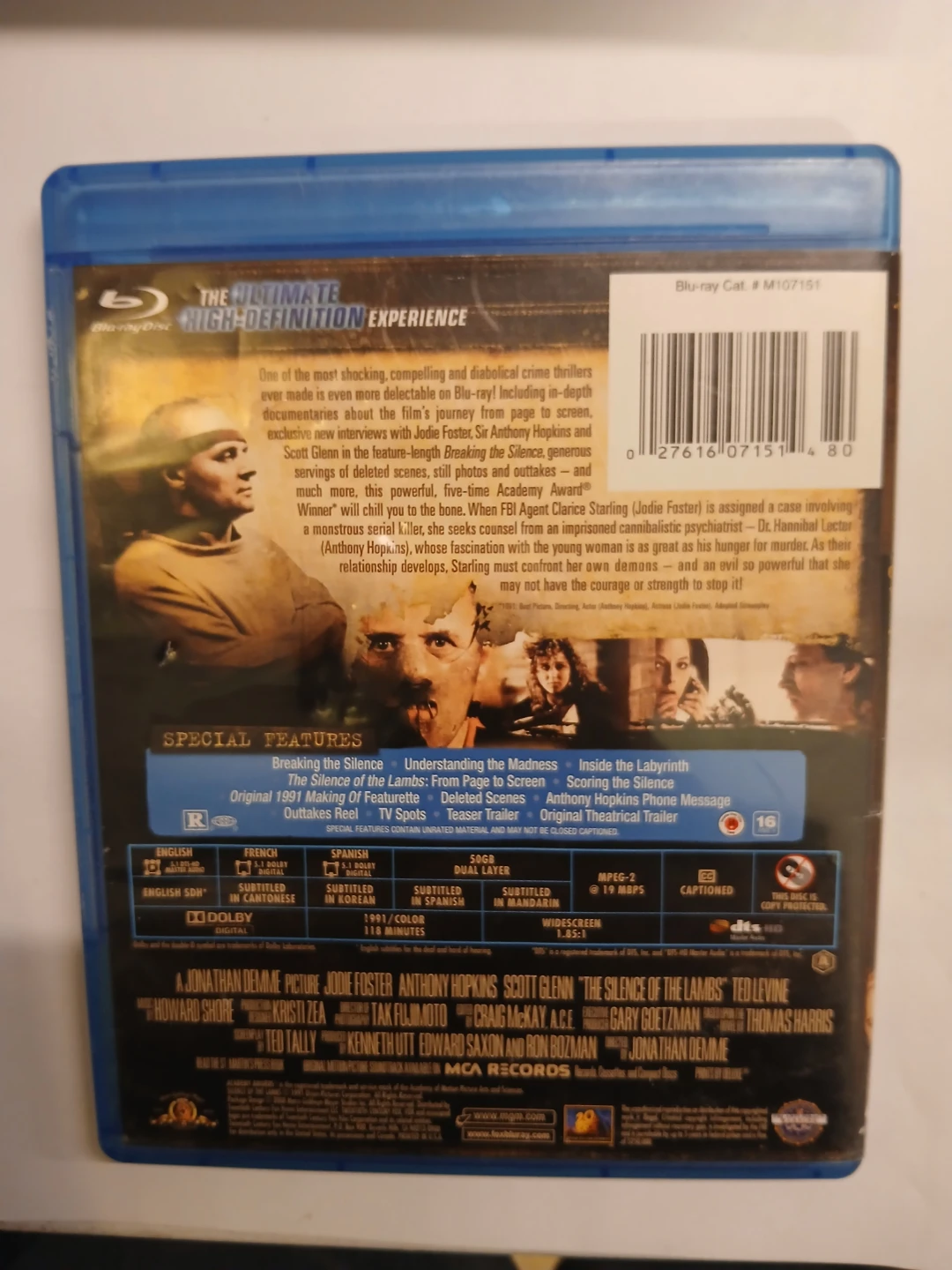 The Silence of the Lambs Blu-ray Disc - photo 2