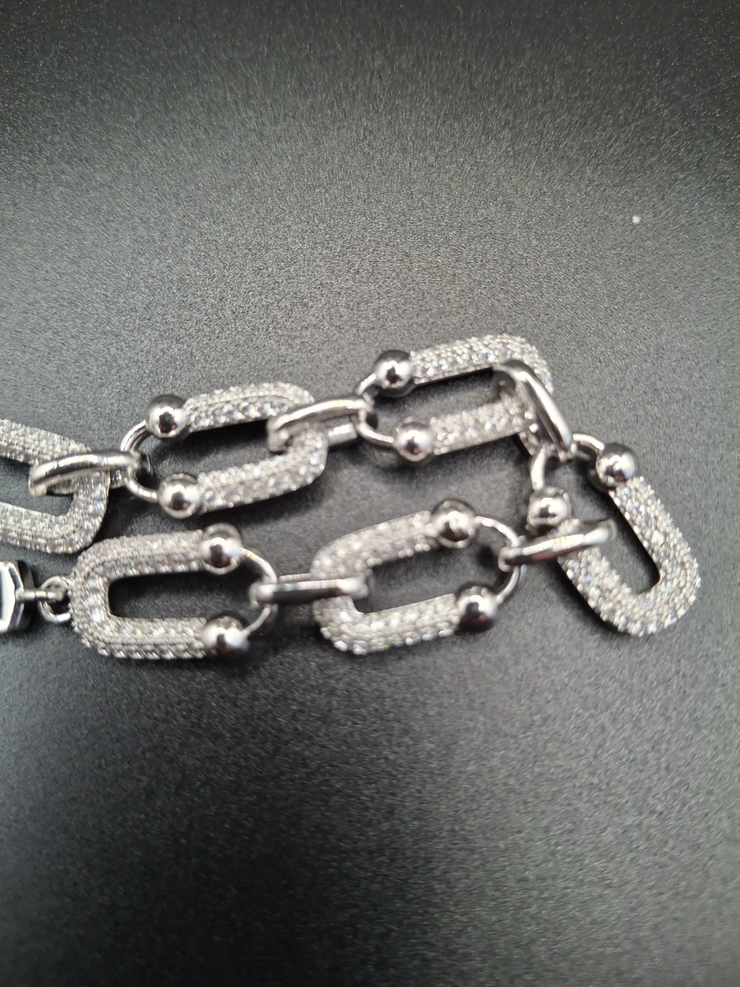 Rhinestone Chain Link Bracelet