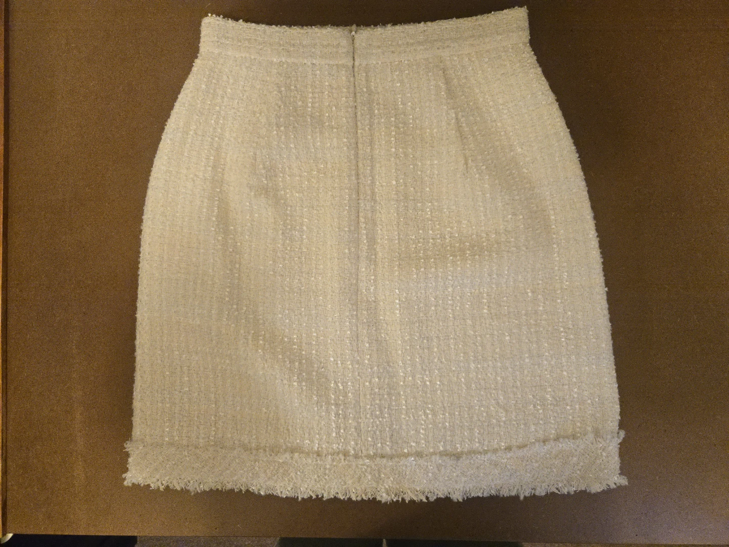 NAIN Women's White Bouclle  Mini Skirt Size S - photo 2