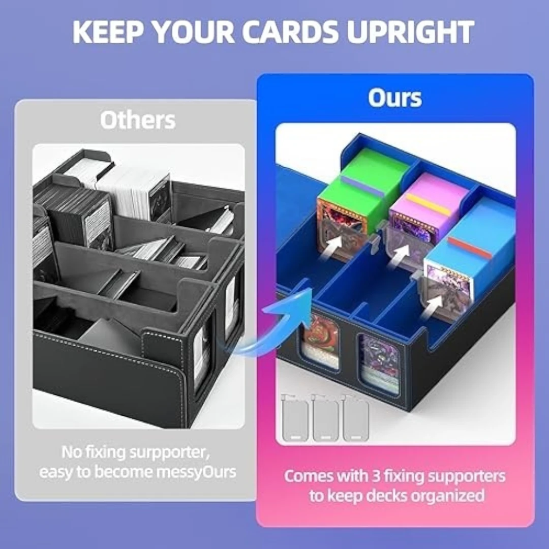 TopMade Trading Card Storage Box 2400+ Cards Magnetic Deck Case - photo 5