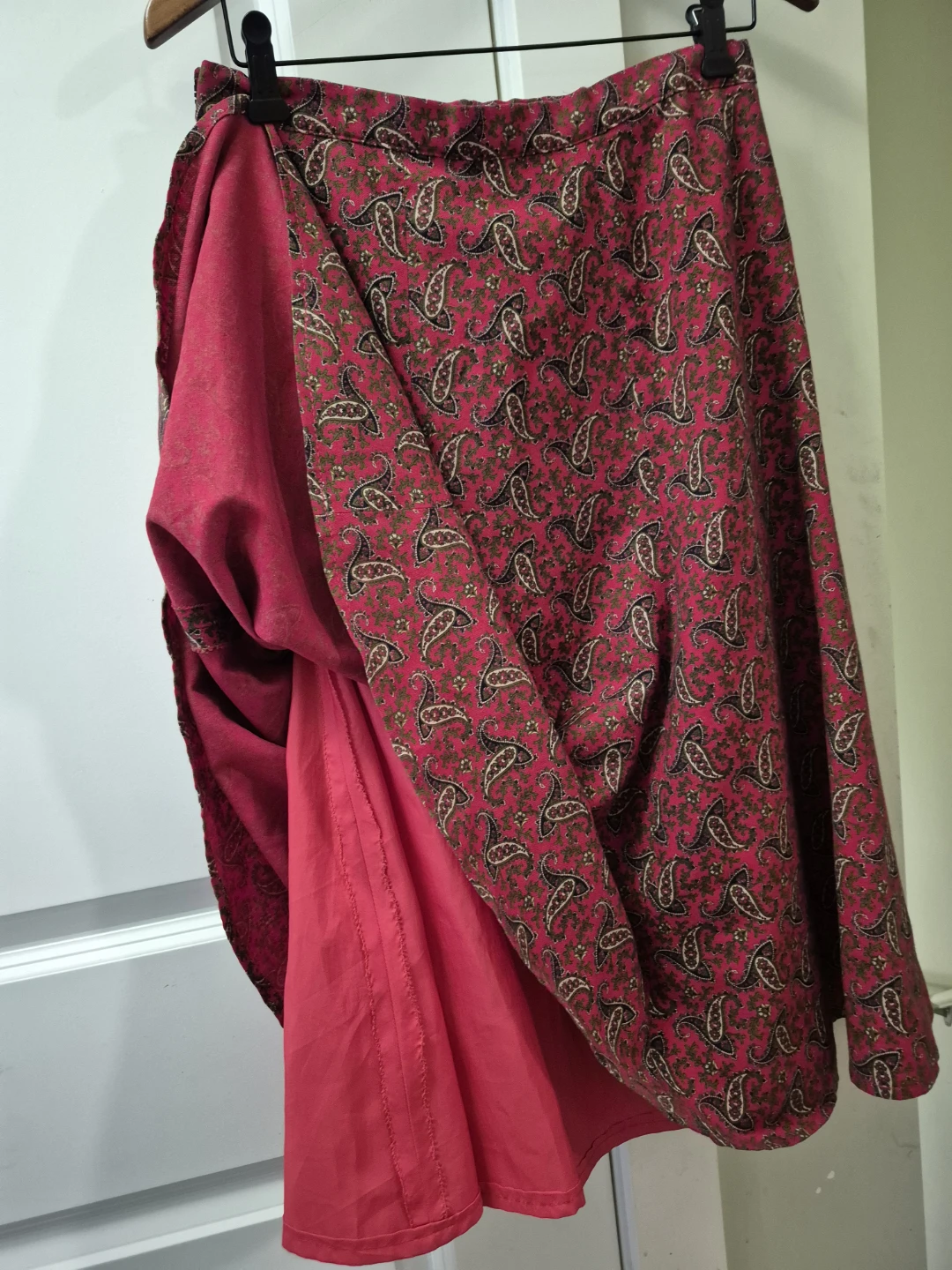 Red Paisley A-Line Midi Skirt - photo 4