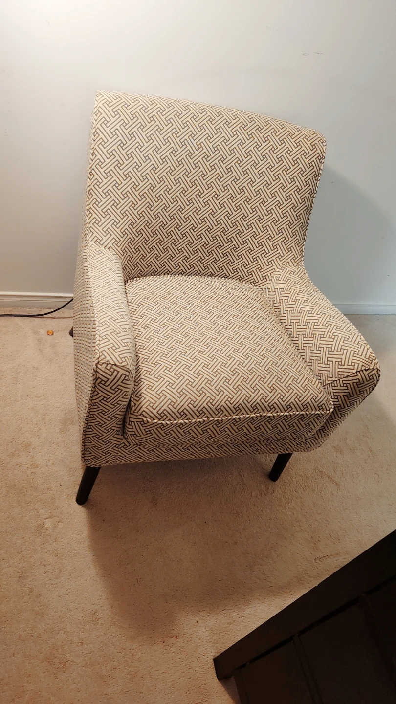 Accent Armchair with Geometric Pattern - photo 3