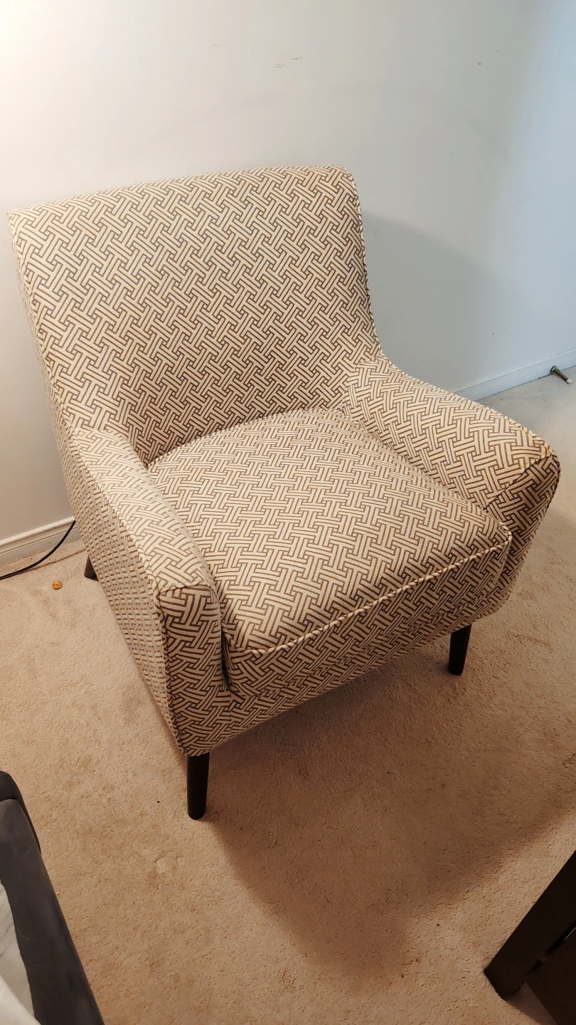 Accent Armchair with Geometric Pattern
