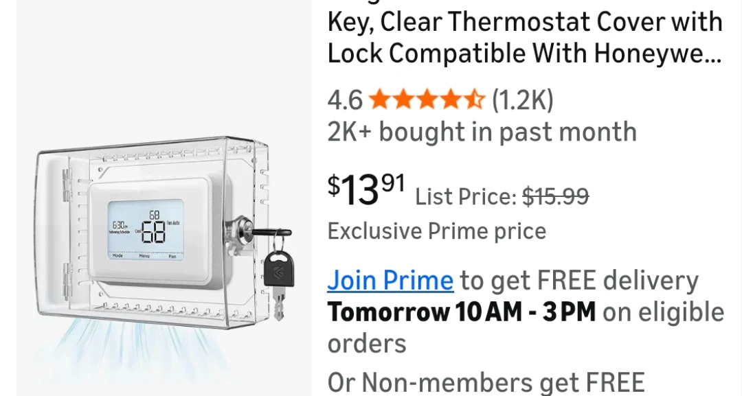 Thermostat Cover with Lock