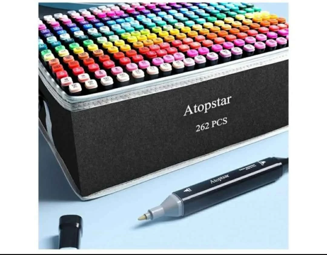 Atopstar 262 Piece Marker Set with Carrying Case