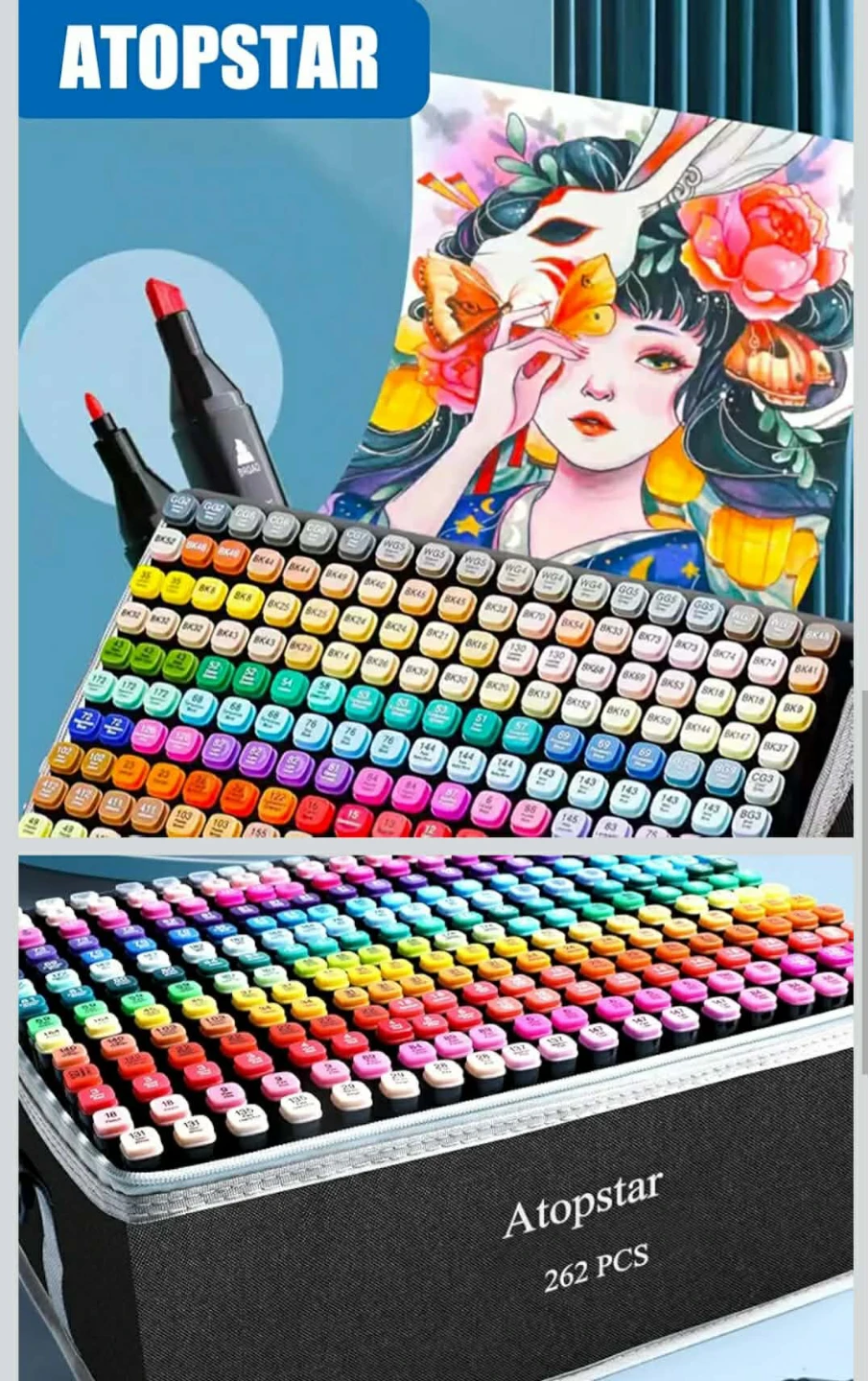Atopstar 262 Piece Marker Set with Carrying Case - photo 3