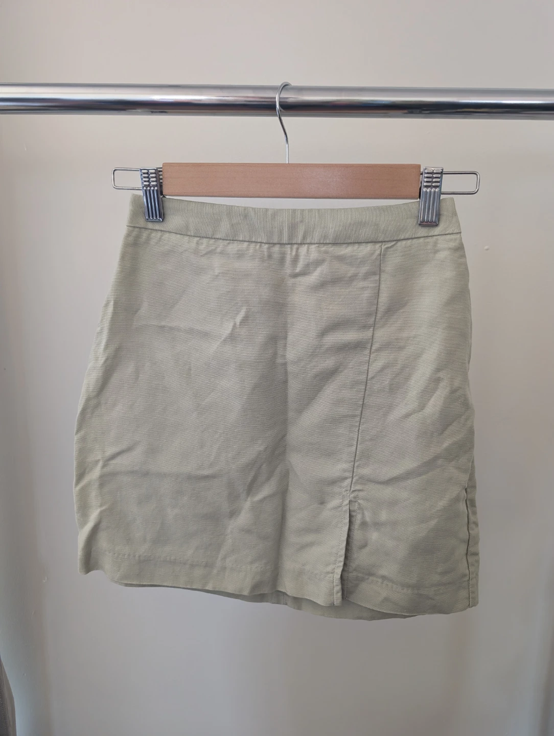Wilfred Light Green Mini Skirt