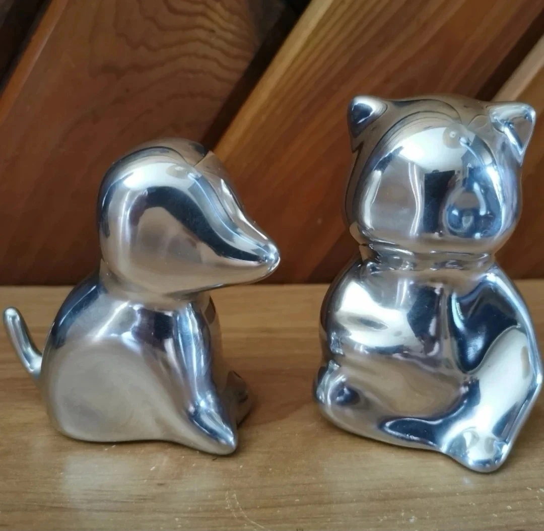 Hoselton Aluminum Cat and Dog Sculptures
