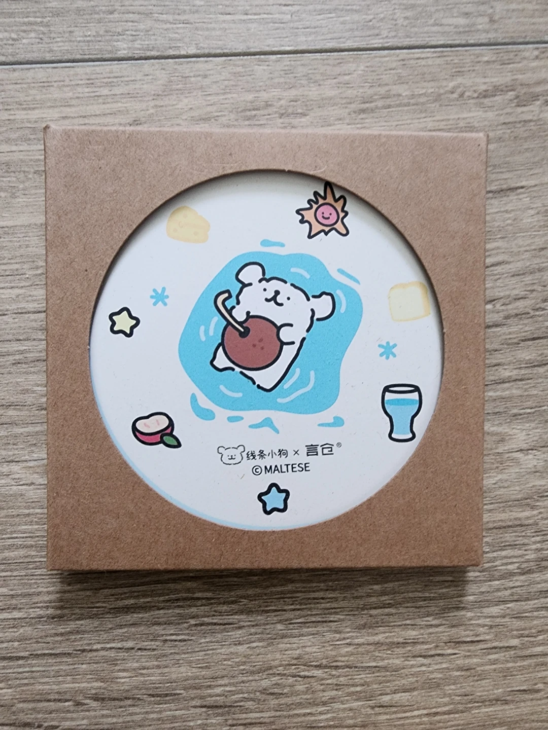 线条小狗 Maltese & Retriever Coaster