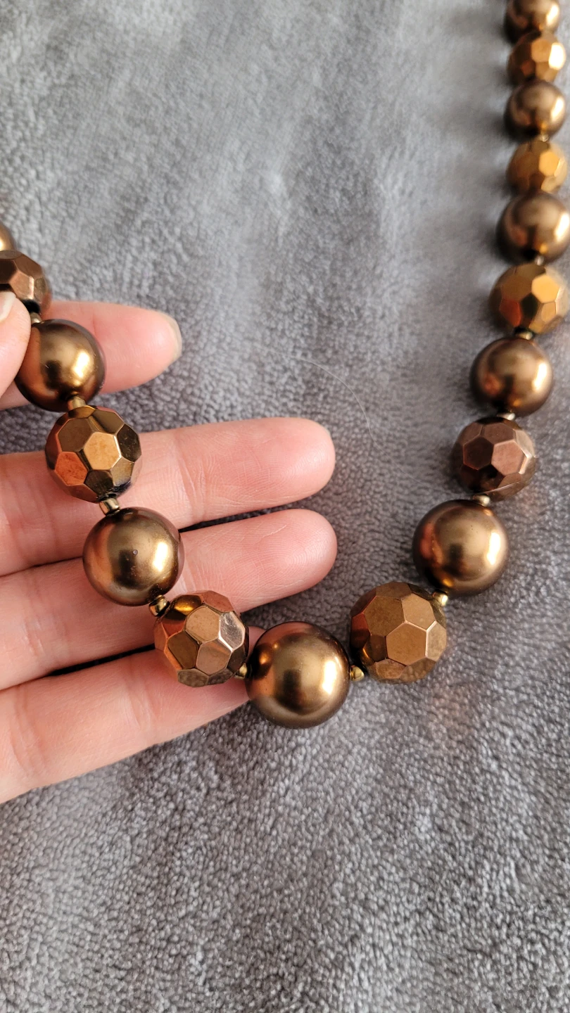 Bronze Beaded Necklace - photo 3