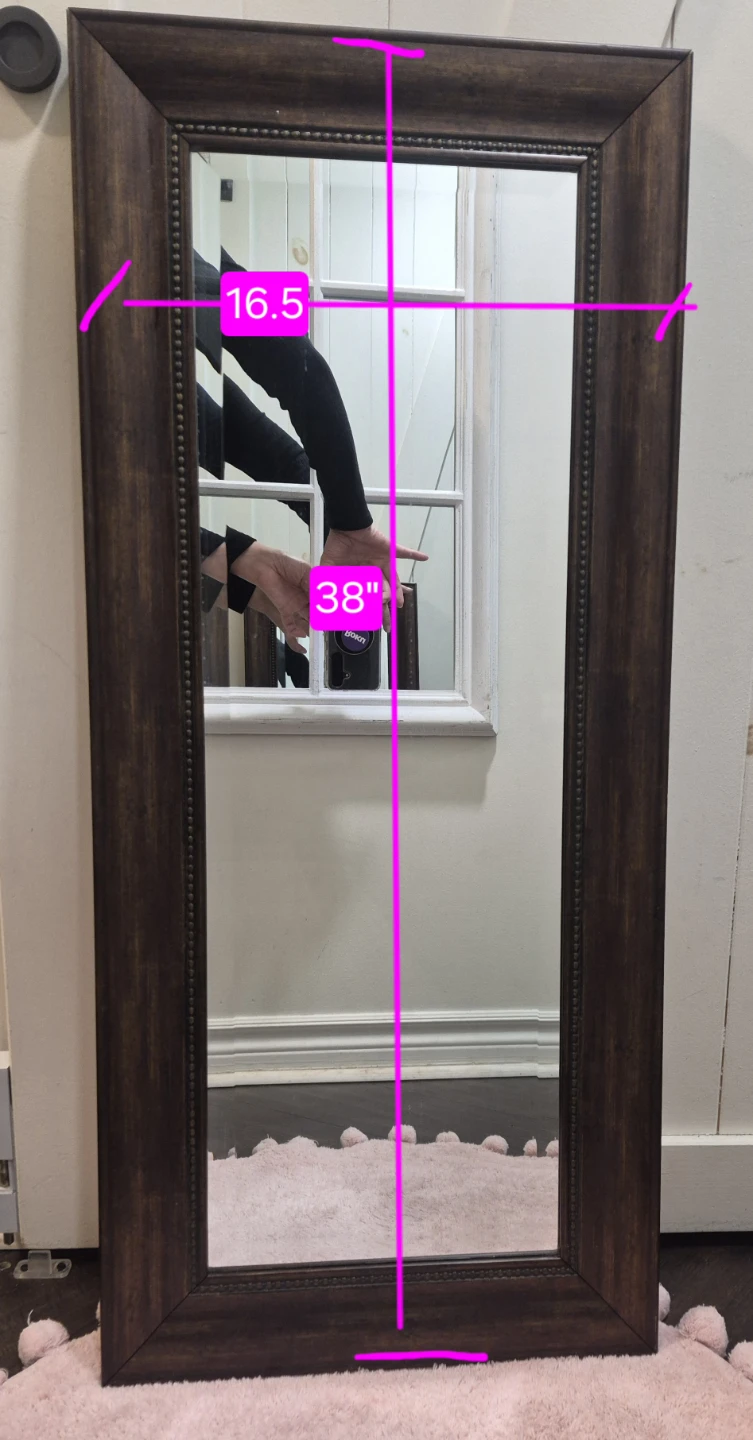 Dark Brown Framed Full Length Mirror - photo 2