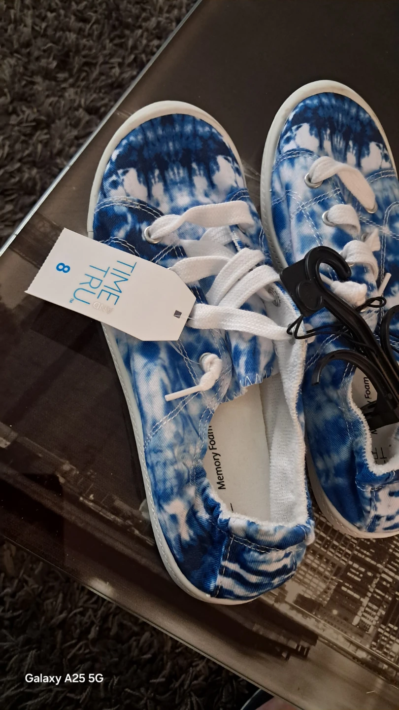 Time and Tru Women's Blue Tie Dye Casual Shoes Size 8 - photo 4