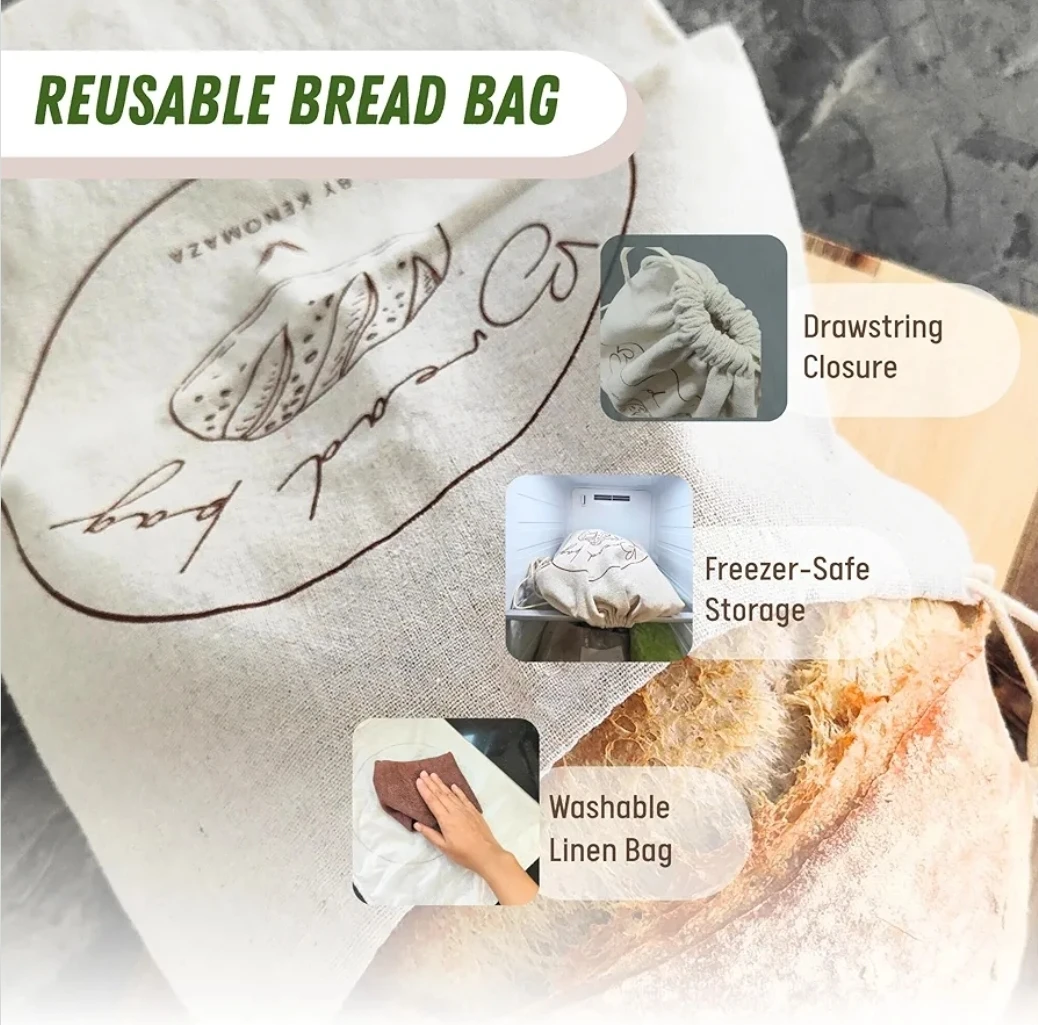 Sourdough Banneton Proofing Basket Set Round Oval with Knife - photo 5