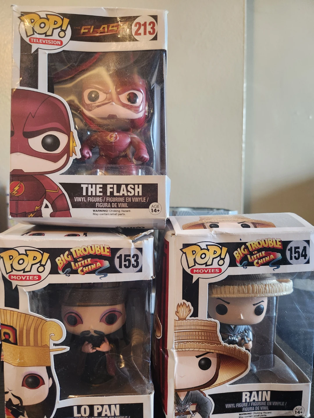 Funko Pop! Vinyl Figures 3in1 Bundle - The Flash, Lo Pan, Rain