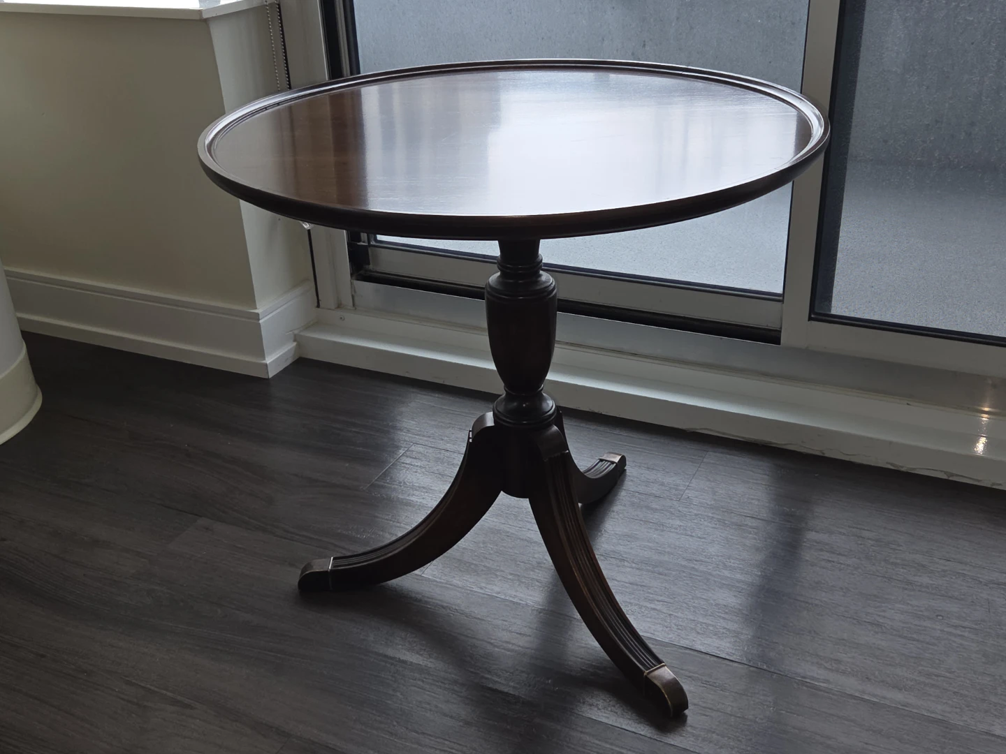 Round Wooden Accent Table