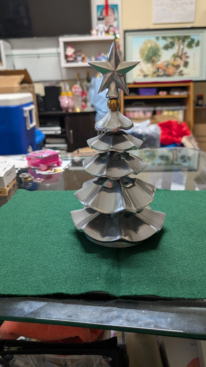 Silver Metal Christmas Tree Decoration