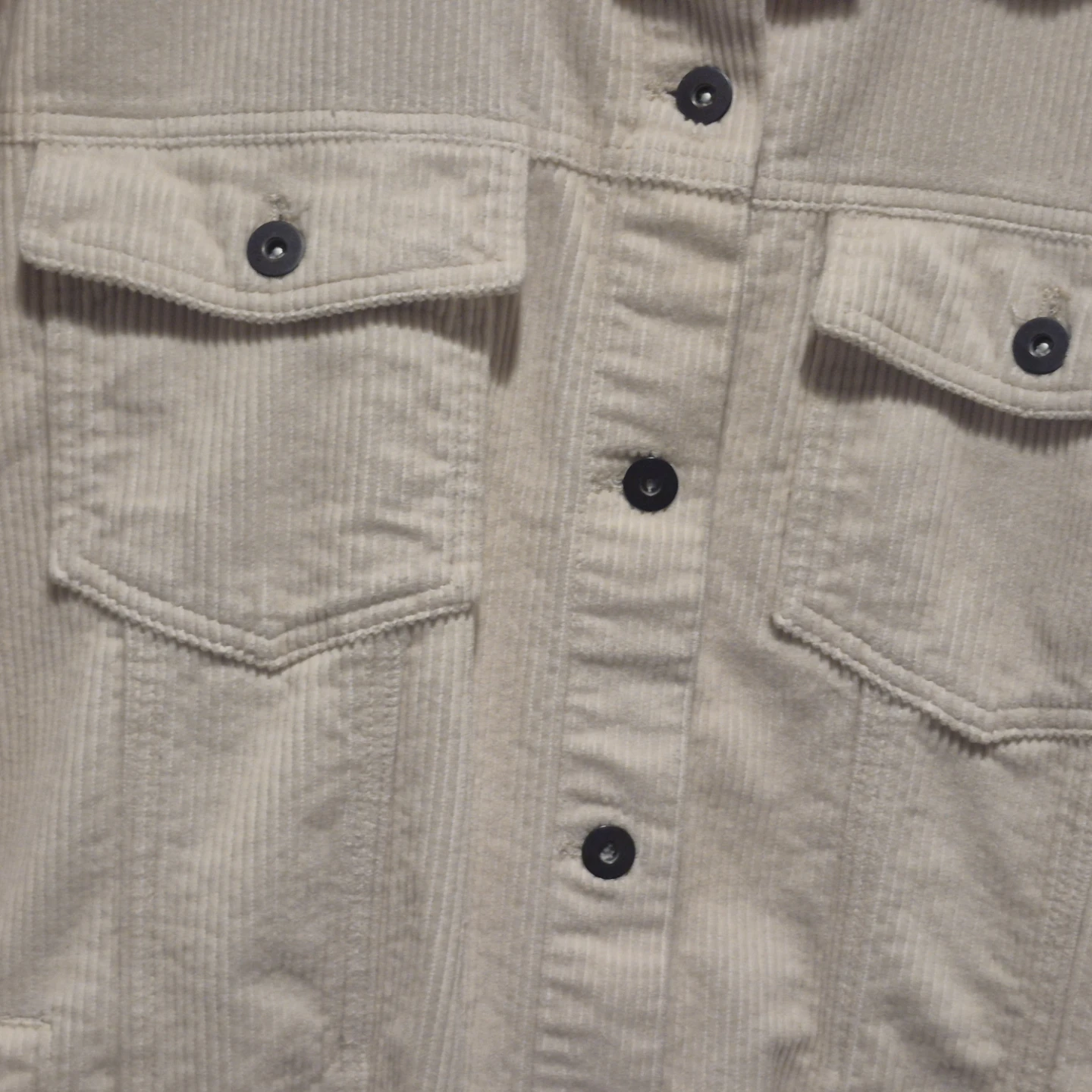 ZARA Corduroy Long Shirt Dress Cream Size M - photo 3