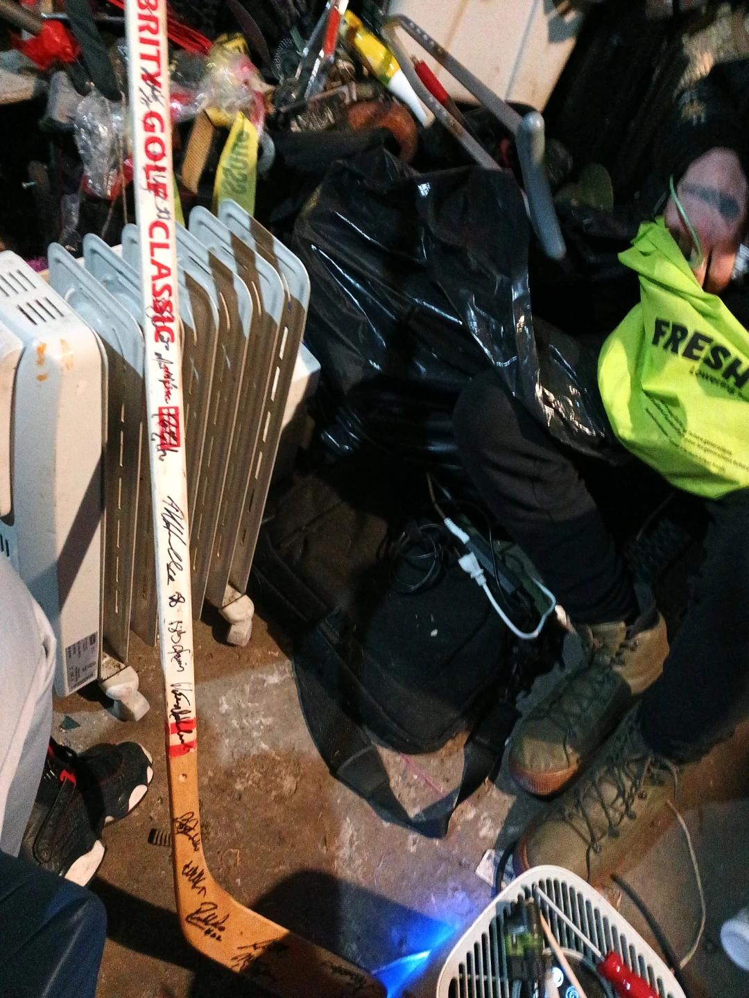 Signed hockey stick