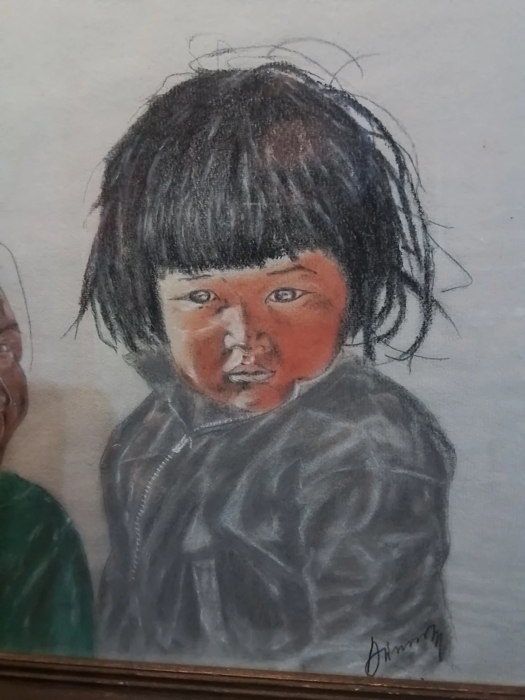 Signed Pastel Indigenous Canadian Painting c 1964 17.5x13.5" - photo 4